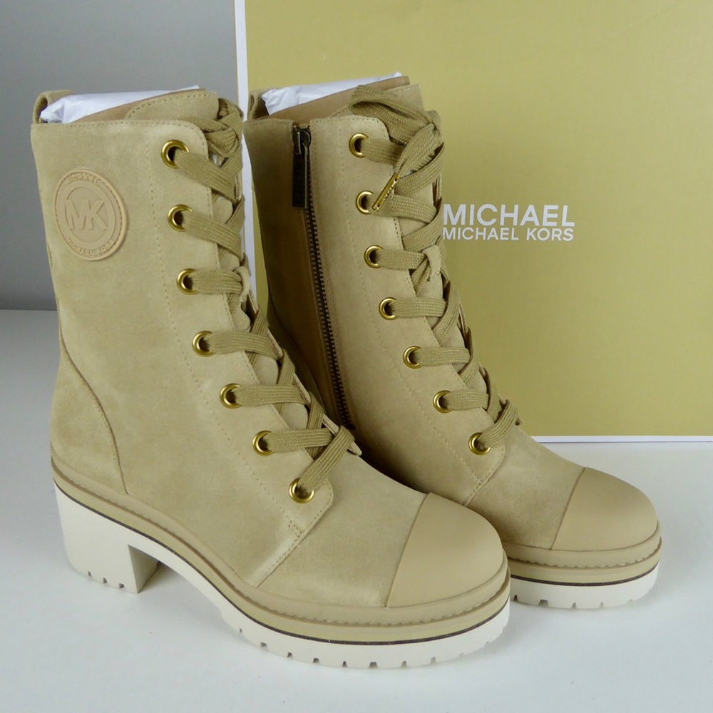 Michael Kors Suede Corey Booties Combat Boot NIB